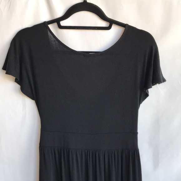 Soprano black dress with beaded neckline, cap sleeves, size M - Picture 7 of 10